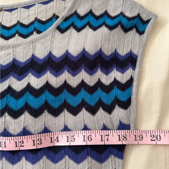 FREE PEOPLE Chevron Patterned Knit Top Size S/P - Picture 8 of 9